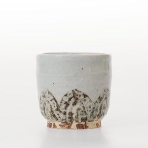 丸湯呑 蓮華紋掻落 0316