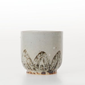 丸湯呑 蓮華紋掻落 0319