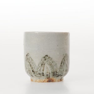 丸湯呑 蓮華紋掻落 0332