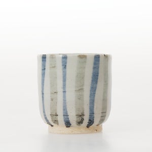 丸湯呑 呉須鉄十草 0387