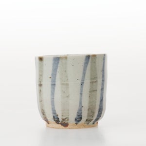 丸湯呑 呉須鉄十草 0389