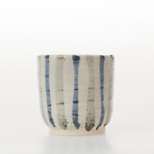 丸湯呑 呉須鉄十草 0403