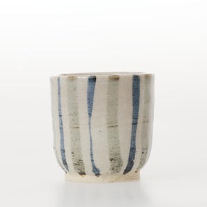 丸湯呑 呉須鉄十草 0403