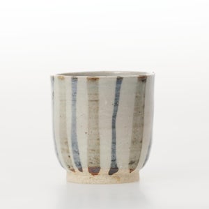 丸湯呑 呉須鉄十草 0410