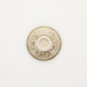 伊賀 玉縁手塩皿 松灰 0039