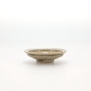 伊賀 玉縁手塩皿 松灰 0039