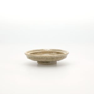 伊賀 玉縁手塩皿 松灰 0043