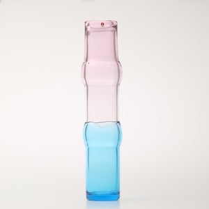 Bamboo vase 90x450mm pink-clear-skyblue 0029