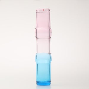 Bamboo vase 90x450mm pink-clear-skyblue 0030