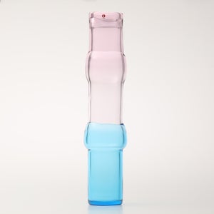 Bamboo vase 90x450mm pink-clear-skyblue 0032