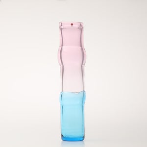 Bamboo vase 90x450mm pink-clear-skyblue 0051