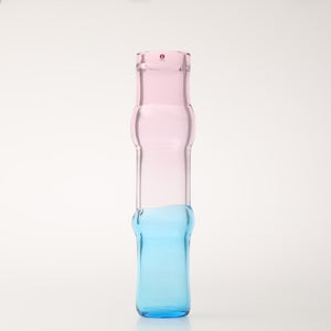 Bamboo vase 90x450mm pink-clear-skyblue 0052