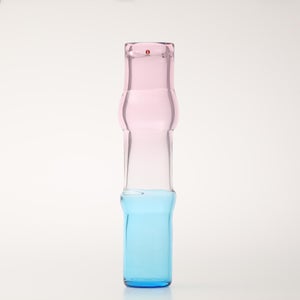 Bamboo vase 90x450mm pink-clear-skyblue 0056