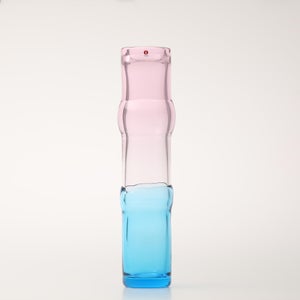 Bamboo vase 90x450mm pink-clear-skyblue 0059