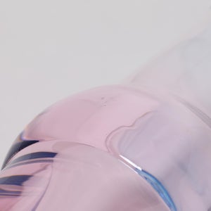 Bamboo vase 90x450mm pink-clear-skyblue 0055