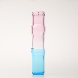Bamboo vase 90x450mm pink-clear-skyblue 0051