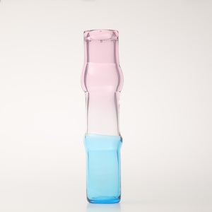 Bamboo vase 90x450mm pink-clear-skyblue 0056