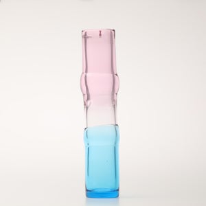 Bamboo vase 90x450mm pink-clear-skyblue 0058