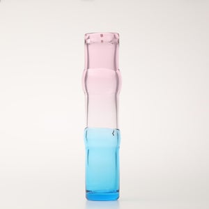 Bamboo vase 90x450mm pink-clear-skyblue 0059