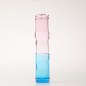 Bamboo vase 90x450mm pink-clear-skyblue 0088