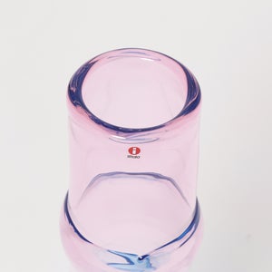 Bamboo vase 90x450mm pink-clear-skyblue 0087