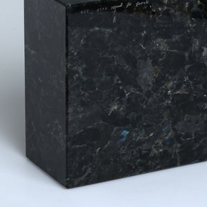 岩石ブックエンド Sサイズ スペクトロライトブルー 0394