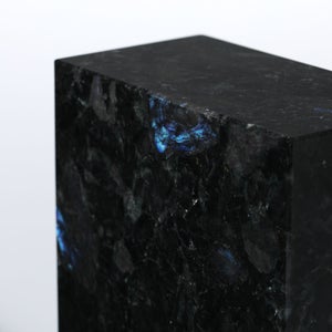 岩石ブックエンド Sサイズ スペクトロライトブルー 0395