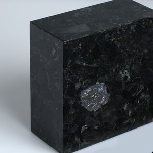 岩石ブックエンド Sサイズ スペクトロライトブルー 0402