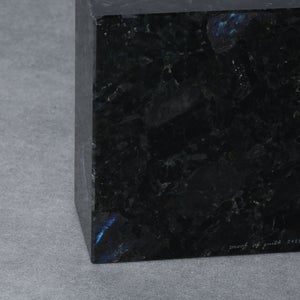 岩石ブックエンド Sサイズ スペクトロライトブルー 0409