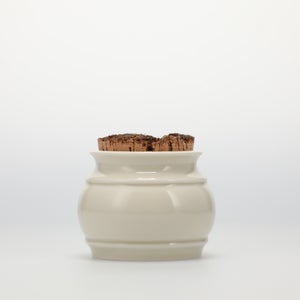 キッチンツールキャニスター 75mm 樽 グレー 鬼皮コルク付 4633