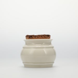 キッチンツールキャニスター 75mm 樽 グレー 鬼皮コルク付 4639