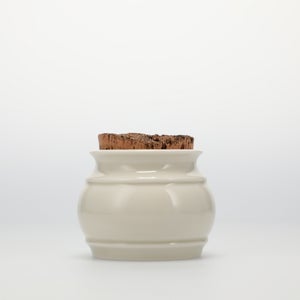 キッチンツールキャニスター 75mm 樽 グレー 鬼皮コルク付 4644