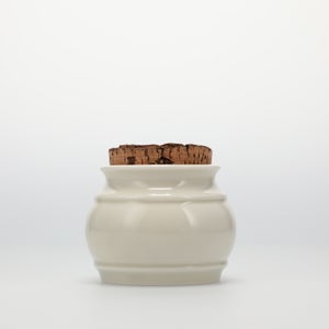 キッチンツールキャニスター 75mm 樽 グレー 鬼皮コルク付 4647