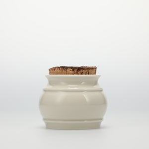 キッチンツールキャニスター 75mm 樽 グレー 鬼皮コルク付 4649