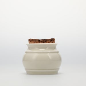 キッチンツールキャニスター 75mm 樽 グレー 鬼皮コルク付 4656