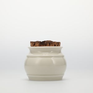 キッチンツールキャニスター 75mm 樽 グレー 鬼皮コルク付 4671