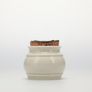 キッチンツールキャニスター 75mm 樽 グレー 鬼皮コルク付 4688