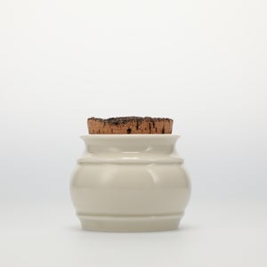 キッチンツールキャニスター 75mm 樽 グレー 鬼皮コルク付 4700