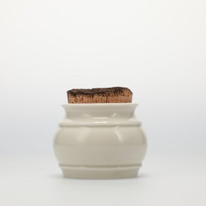 キッチンツールキャニスター 75mm 樽 グレー 鬼皮コルク付 4708