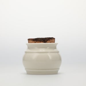 キッチンツールキャニスター 75mm 樽 グレー 鬼皮コルク付 4711