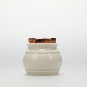 キッチンツールキャニスター 75mm 樽 グレー 鬼皮コルク付 4716