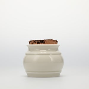 キッチンツールキャニスター 75mm 樽 グレー 鬼皮コルク付 4722