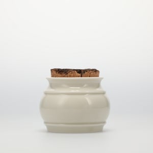 キッチンツールキャニスター 75mm 樽 グレー 鬼皮コルク付 4725