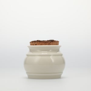 キッチンツールキャニスター 75mm 樽 グレー 鬼皮コルク付 4726