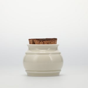 キッチンツールキャニスター 75mm 樽 グレー 鬼皮コルク付 4727