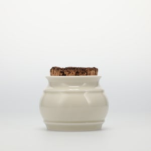 キッチンツールキャニスター 75mm 樽 グレー 鬼皮コルク付 4728