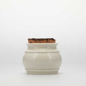 キッチンツールキャニスター 75mm 樽 グレー 鬼皮コルク付 4737