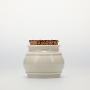 キッチンツールキャニスター 75mm 樽 グレー 鬼皮コルク付 4738