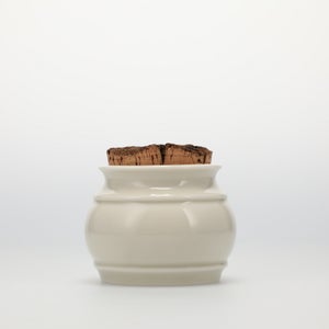 キッチンツールキャニスター 75mm 樽 グレー 鬼皮コルク付 4746