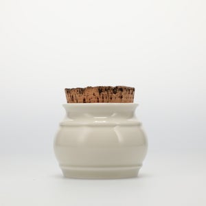 キッチンツールキャニスター 75mm 樽 グレー 鬼皮コルク付 4752